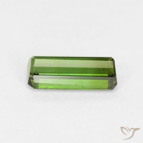 Turmalina Verde oscuro natural de 1.01 ct, Corte Octágono / Esmeralda, VS
