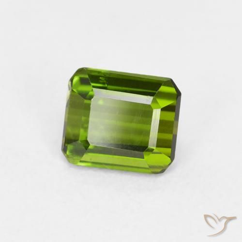 Turmalina Verde alga natural de 0.72 ct, Corte Octágono / Esmeralda, VVS-VS