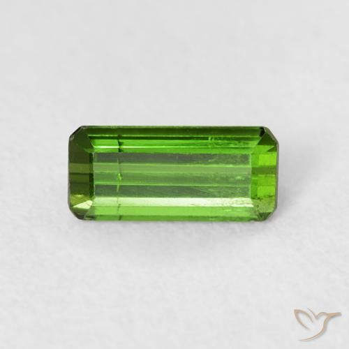 0.59ct Natural Verde medio Turmalina, corte esmeralda, VS-SI