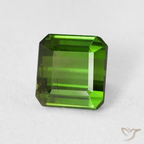Turmalina Verde bosque natural de 0.80 ct, Corte Octágono / Esmeralda, VS