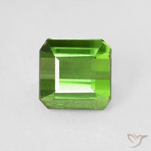 0.84ct Natural Verde oscuro Turmalina, corte esmeralda, VS