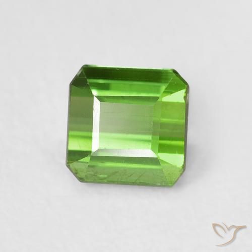 Turmalina Verde oscuro natural de 0.84 ct, Corte Octágono / Esmeralda, VS