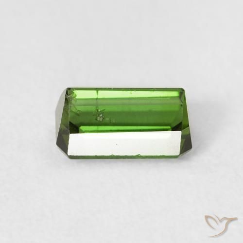 Turmalina Verde medio natural de 0.75 ct, Corte Octágono / Esmeralda, VS-SI