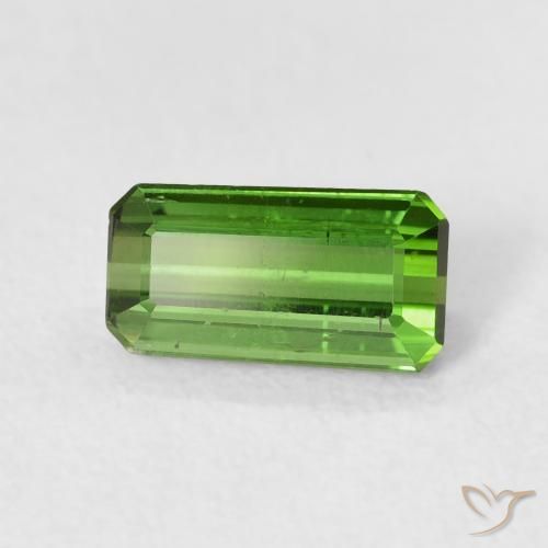 Turmalina Verde oscuro natural de 0.99 ct, Corte Octágono / Esmeralda, VS-SI