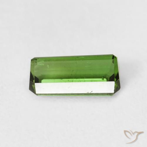 Turmalina Verde oscuro natural de 0.99 ct, Corte Octágono / Esmeralda, VS-SI