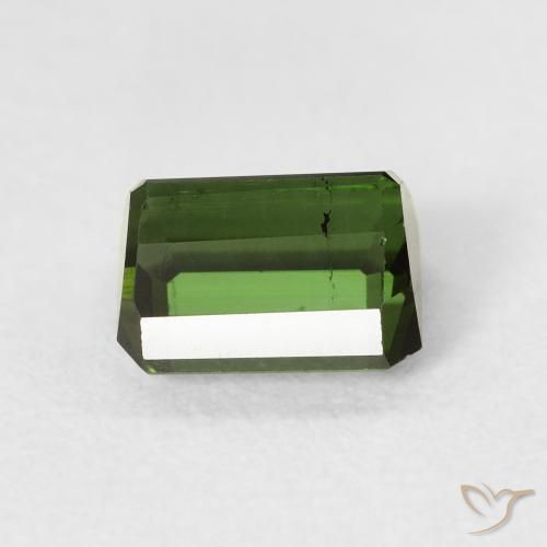 Turmalina Verde bosque natural de 1.74 ct, Corte Octágono / Esmeralda, VS-SI