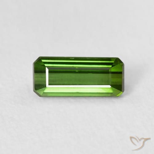 0.84ct Natural Verde bosque turmalina, corte esmeralda, VS