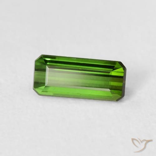 Turmalina Verde bosque natural de 0.84 ct, Corte Octágono / Esmeralda, VS