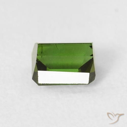 Turmalina Verde oscuro natural de 0.53 ct, Corte Octágono / Esmeralda, VS