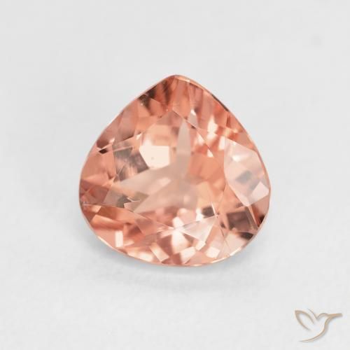 Turmalina Naranja claro natural de 1.30 ct, En forma de pera, VS