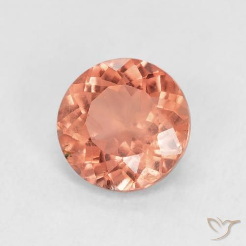 Turmalina Naranja pomelo natural de 1.36 ct, Redondo, VS