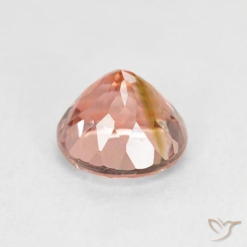 Turmalina Rosado naranja natural de 1.41 ct, Redondo, VS