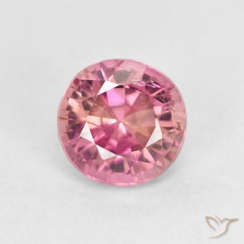 Turmalina Rosado intenso natural de 1.49 ct, Redondo, VS