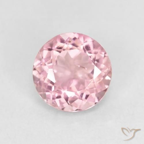 1.24ct Natural Rosado claro Turmalina, Redondo, VS
