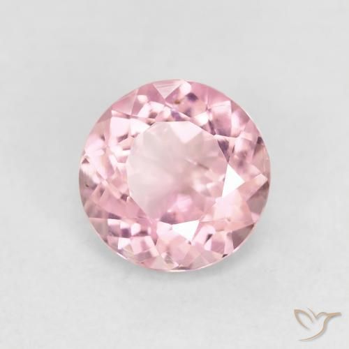 Turmalina Rosado claro natural de 1.24 ct, Redondo, VS