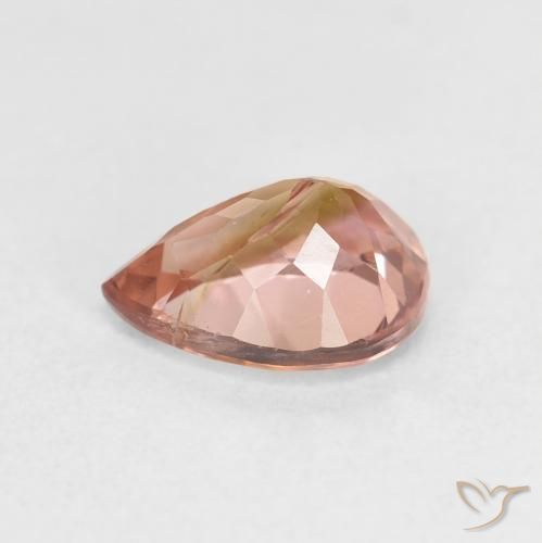 Turmalina Light Earth Orange natural de 1.35 ct, En forma de pera, VS