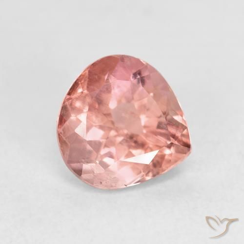 Turmalina Rosado rojizo natural de 1.28 ct, En forma de pera, VS