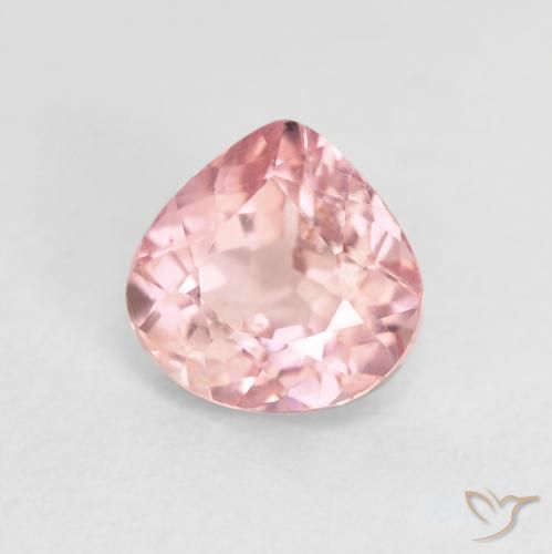 Turmalina Rosado cálido claro natural de 1.52 ct, En forma de pera, VS