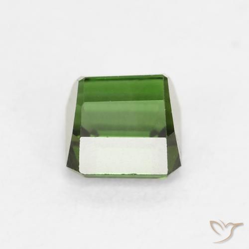 Turmalina Medium Dark-Green natural de 0.80 ct, Corte Octágono / Esmeralda, VVS