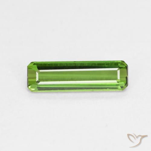 0.80ct Natural Verde oscuro Turmalina, corte esmeralda, VVS