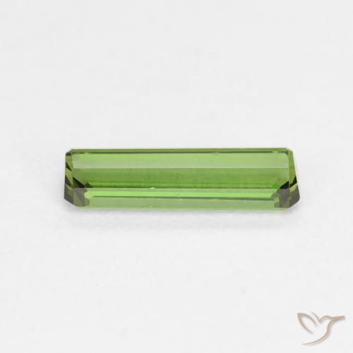 Turmalina Verde oscuro natural de 0.80 ct, Corte Octágono / Esmeralda, VVS