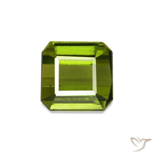 0.69ct Verde oscuro Turmalina, corte esmeralda, VVS