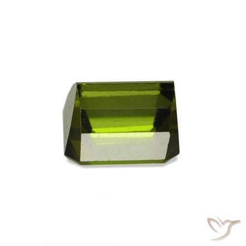 Turmalina Verde oscuro natural de 0.69 ct, Corte Octágono / Esmeralda, VVS