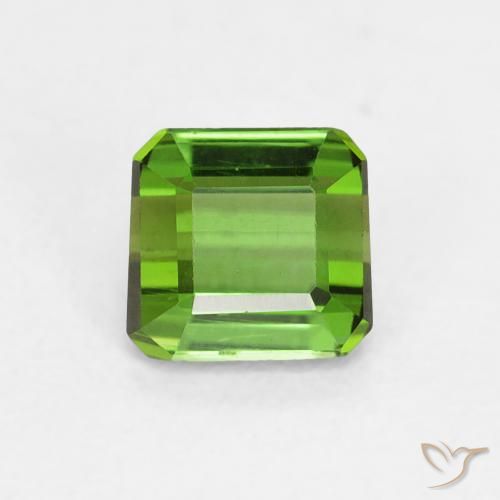 0.68ct Natural Verde oscuro Turmalina, corte esmeralda, VVS