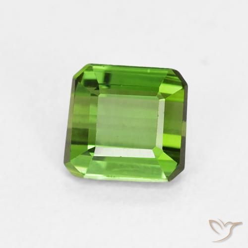 Turmalina Verde oscuro natural de 0.68 ct, Corte Octágono / Esmeralda, VVS