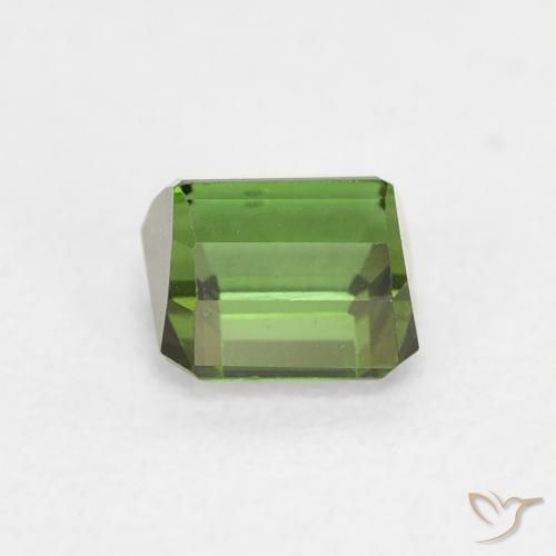 Turmalina Verde oscuro natural de 0.68 ct, Corte Octágono / Esmeralda, VVS