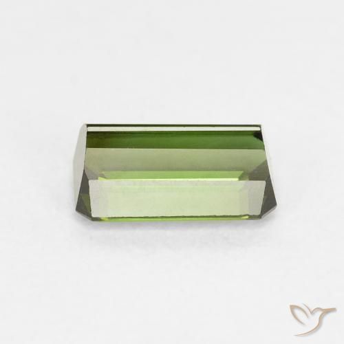Turmalina Verde oscuro natural de 0.90 ct, Corte Octágono / Esmeralda, VVS