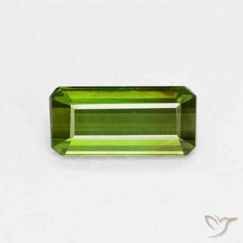 0.73ct Natural Verde oscuro Turmalina, corte esmeralda, VVS