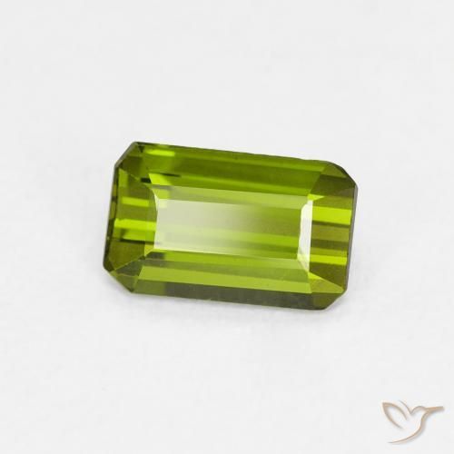 Turmalina Verde terroso natural de 0.59 ct, Corte Octágono / Esmeralda, VVS