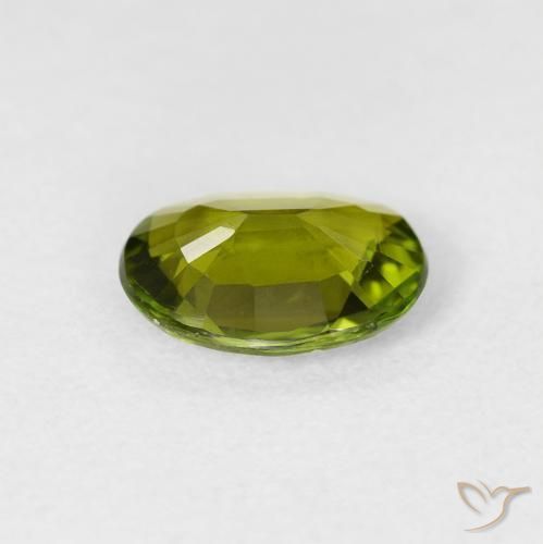 Turmalina Verde bosque cálido natural de 1.32 ct, Ovalada, VS