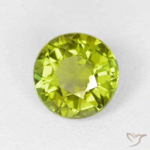 Turmalina Verde Oliva natural de 1.52 ct, Redondo, VS