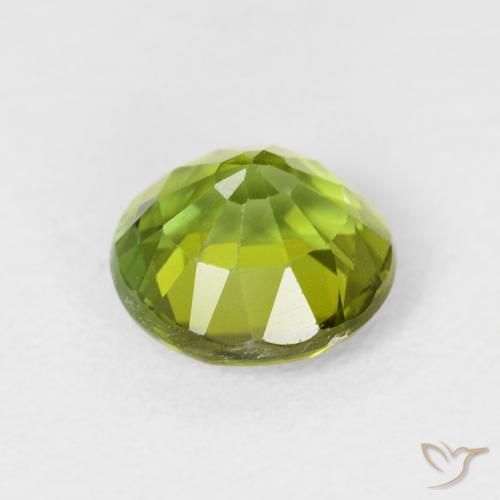 Turmalina Verde Oliva natural de 1.52 ct, Redondo, VS