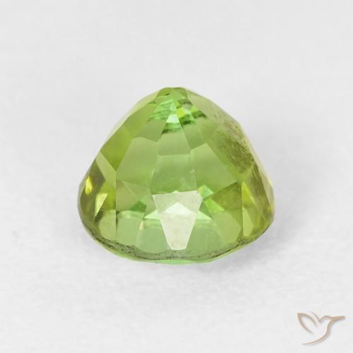 Turmalina Verde vivo claro natural de 1.38 ct, Redondo, VS