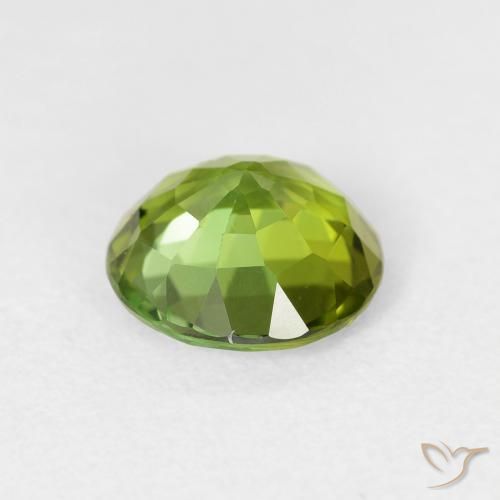 Turmalina Verde claro natural de 1.67 ct, Redondo, VS