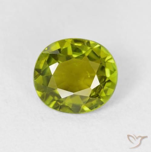 1.44ct Natural Verde vivo turmalina, Ovalada, VS