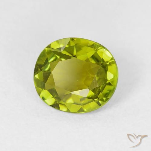 Turmalina Verde vivo natural de 1.44 ct, Ovalada, VS