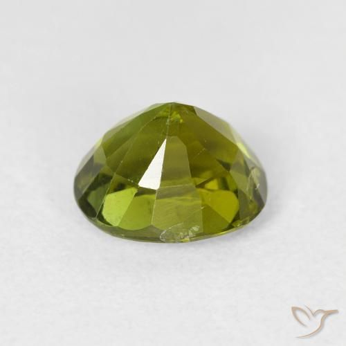Turmalina Verde terroso cálido natural de 1.71 ct, Ovalada, VS