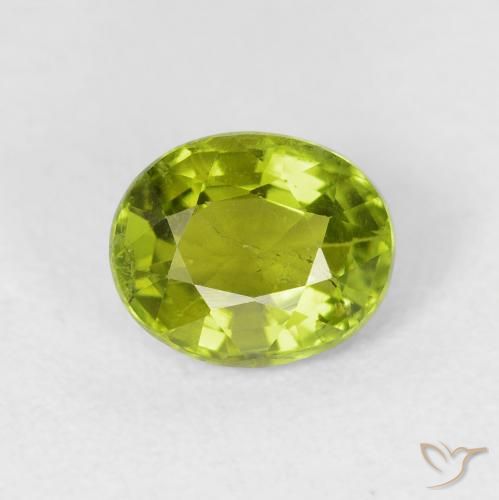 1.48ct Natural Verde medio turmalina, Ovalada, VS