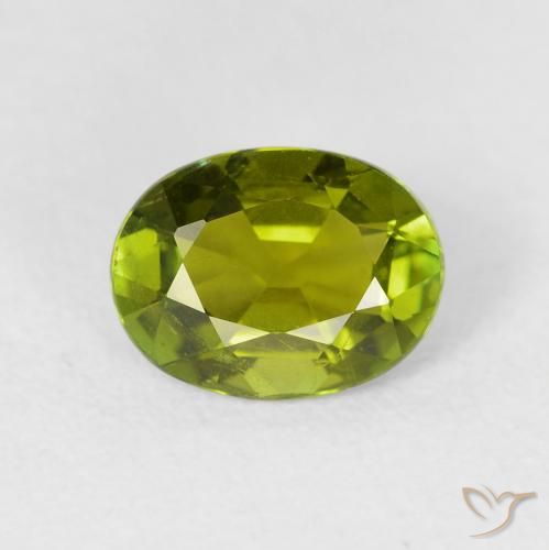 1.49ct Natural Verde bosque cálido turmalina, Ovalada, VS
