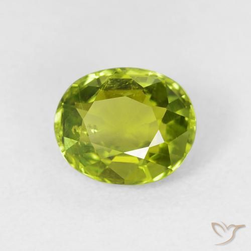 Turmalina Verde vivo natural de 1.64 ct, Ovalada, VS