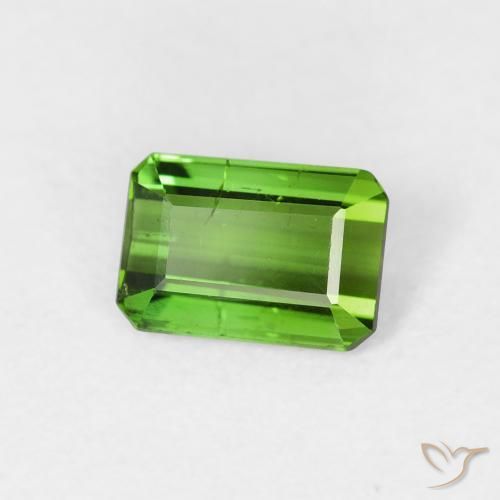 Turmalina Verde medio natural de 0.75 ct, Corte Octágono / Esmeralda, VS-SI