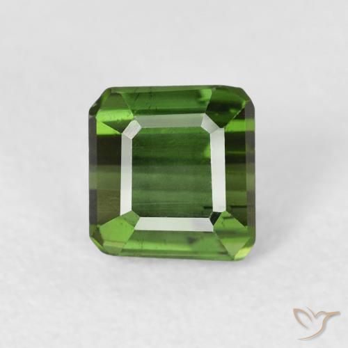 0.73ct Natural Verde oscuro Turmalina, corte esmeralda, VS