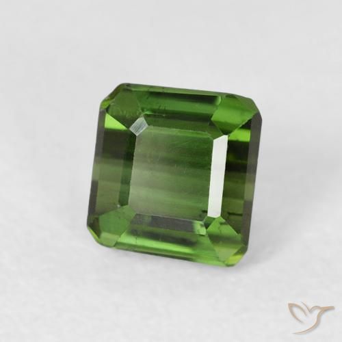 Turmalina Verde oscuro natural de 0.73 ct, Corte Octágono / Esmeralda, VS