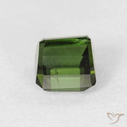 Turmalina Verde oscuro natural de 0.73 ct, Corte Octágono / Esmeralda, VS