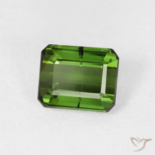 Turmalina Verde terroso natural de 1.22 ct, Corte Octágono / Esmeralda, SI