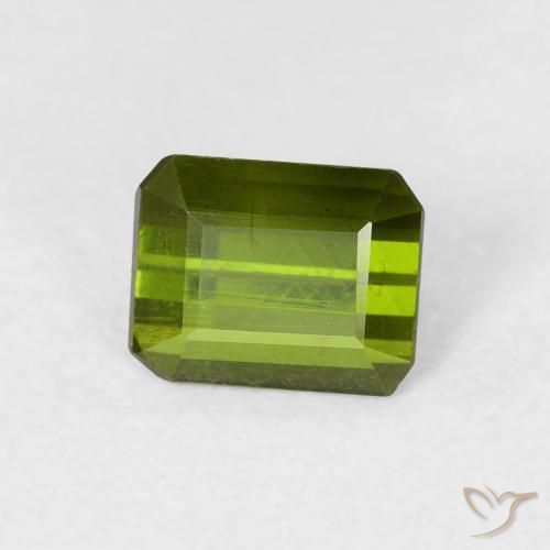 Turmalina Verde alga natural de 0.72 ct, Corte Octágono / Esmeralda, VS